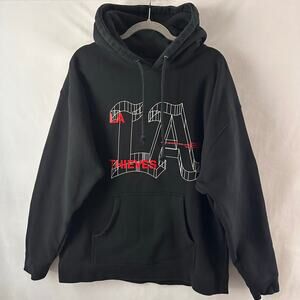 100 Thieves Wire Frame Hoodie LA black pullover Sweatshirt Gaming Mens XL